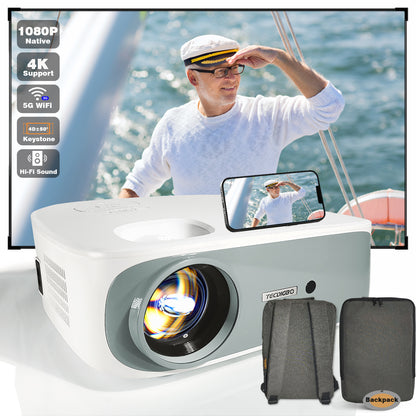 4K True 1080P High-Definition-Projektor C55 Weiß