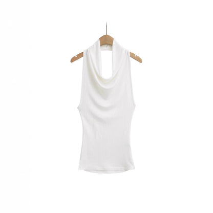 Slim-Fit Top mit Wasserfallausschnitt