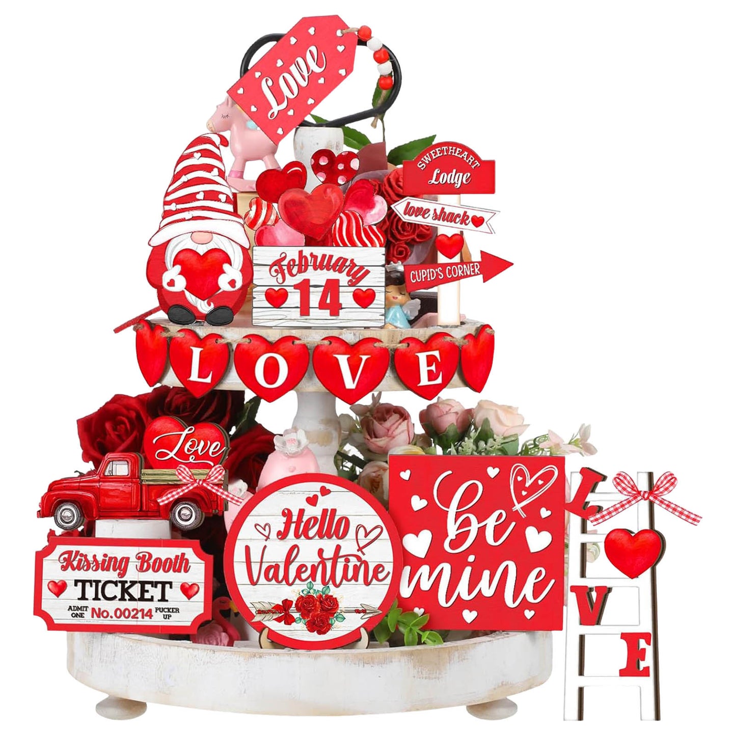 Holz Dekorative Tablett Ornament Für Human Day Party