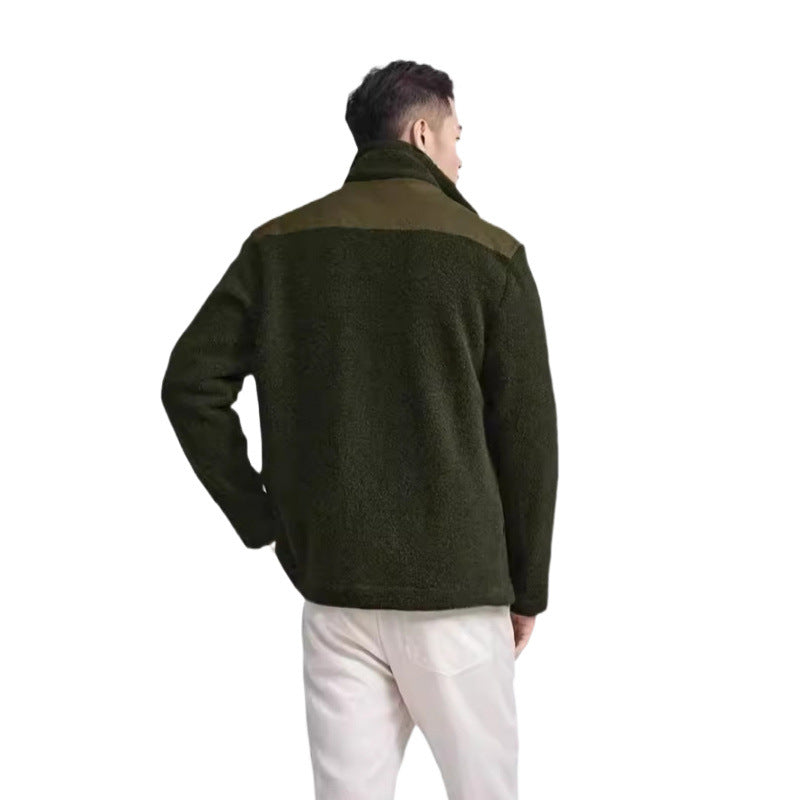 Fashion Fleece Jacke mit Stehkragen