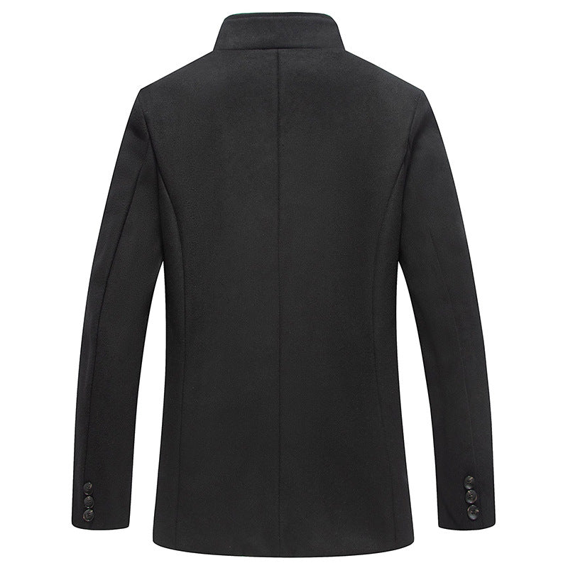 New Men's Fashion Korean-style Slim-fit Mid-length Trench Coat