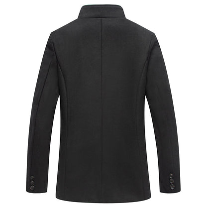 New Men's Fashion Korean-style Slim-fit Mid-length Trench Coat