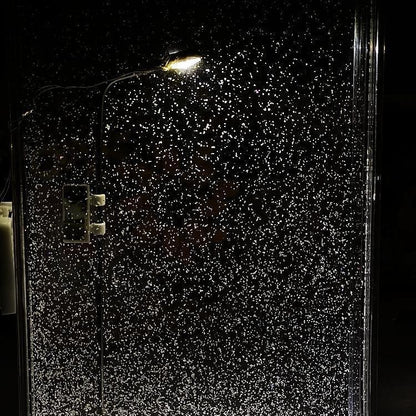 Magische verschneite Landschaft Nachtlichter