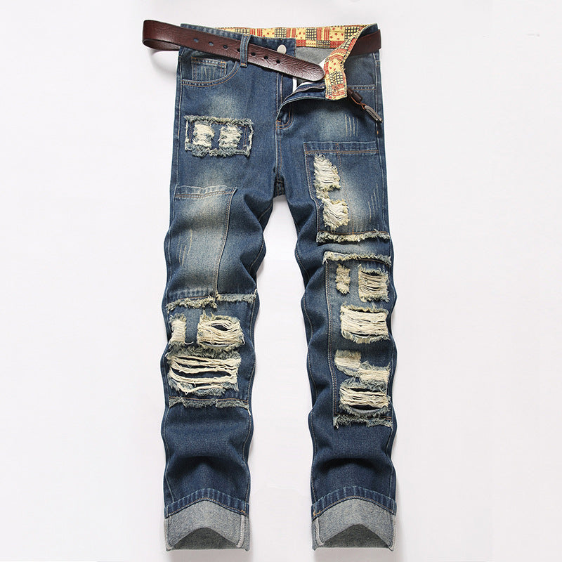 Gerade Faltenresistente Lockere Casual Jeans für Herren