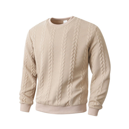 Herren Vielseitiges einfarbiges Rundhals-Pullover-Hoodie