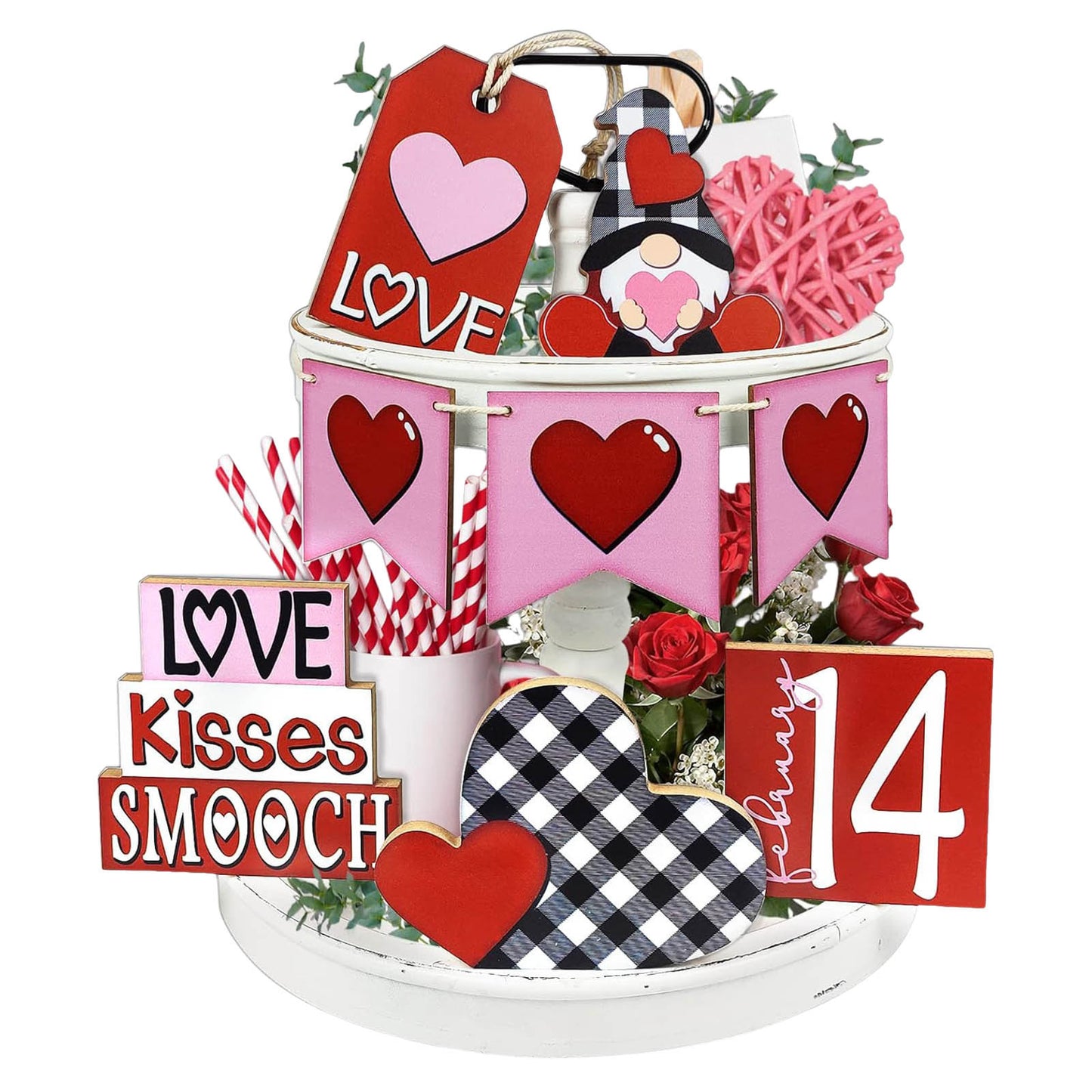 Holz Dekorative Tablett Ornament Für Human Day Party