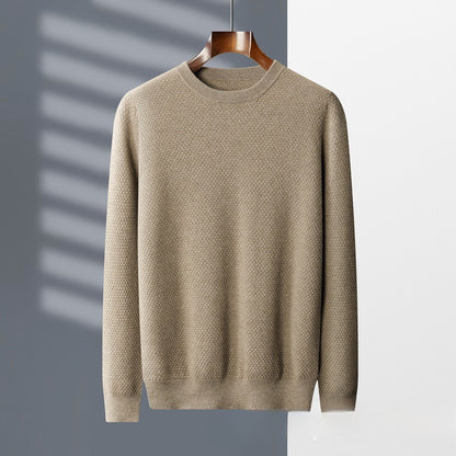 Men's AutumnWinter Business Casual Round Neck Cashmere Sweater