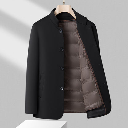 Down Men's Mid-length Detachable Down Liner Coat