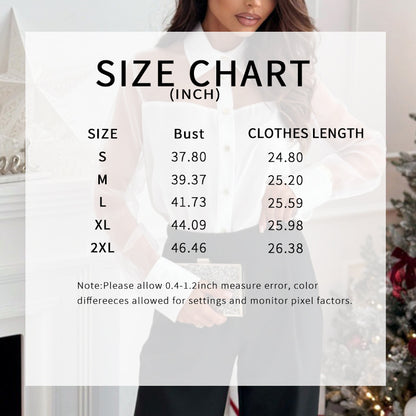Women's Mesh Sheer Long Sleeve Shirt See Through Button Down Blouse Top