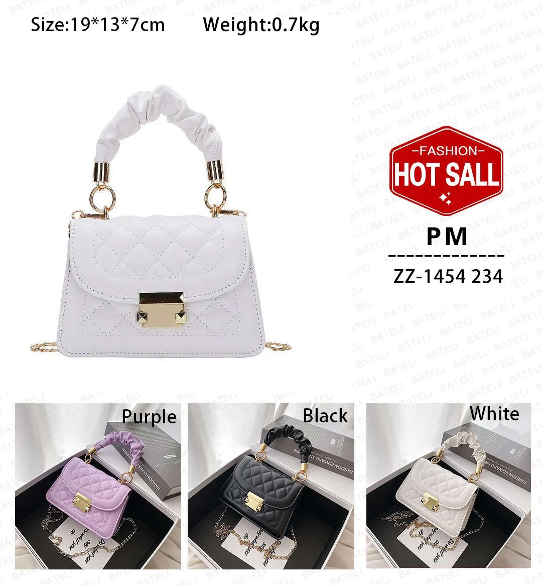 Elegante Designer-Tasche mit edler Steppung & modischem Statement-Griff – Exklusiver Look