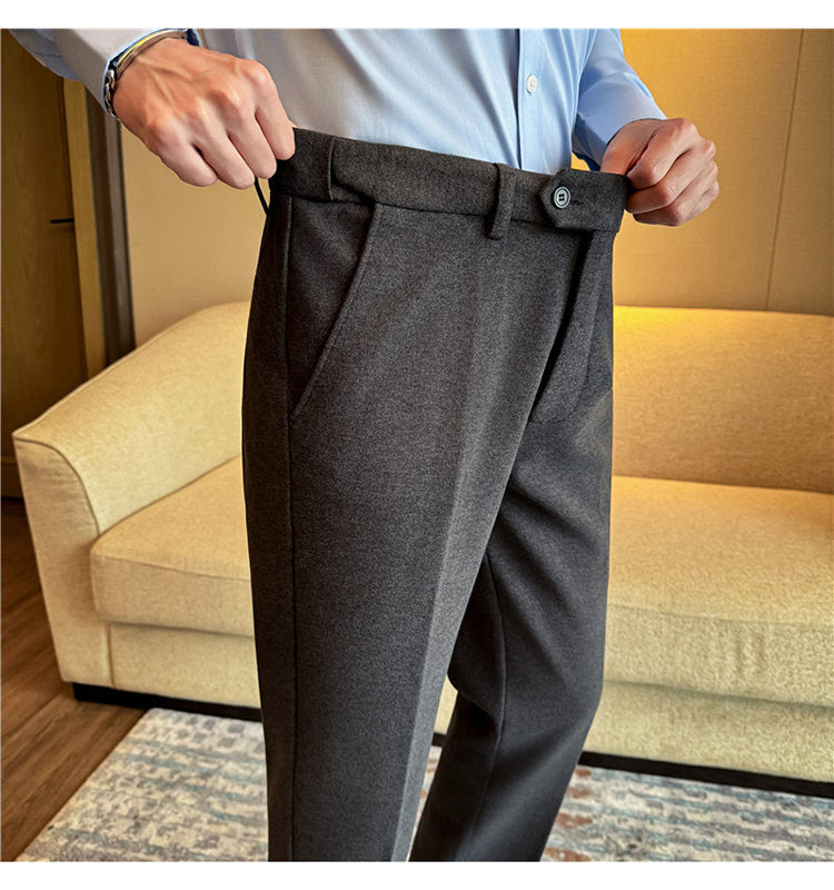 Herren-Wollhose mit verstecktem Elastikbund