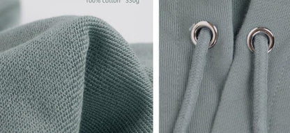 Men's Hooded Padded Terry Pullover Sweater