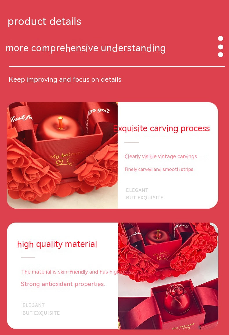 Valentinstag Geschenk Seife Rose Geschenkbox