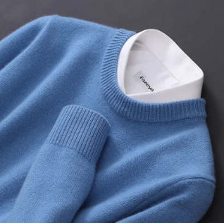 High-end Men's Round Neck Solid Color Sweater