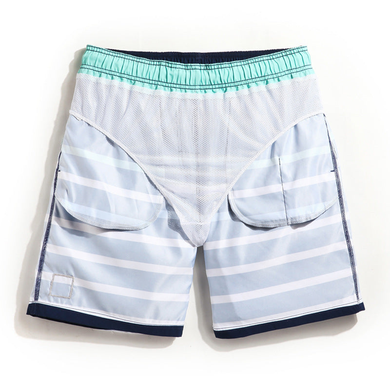 Gestreifte Casual Strand - Shorts
