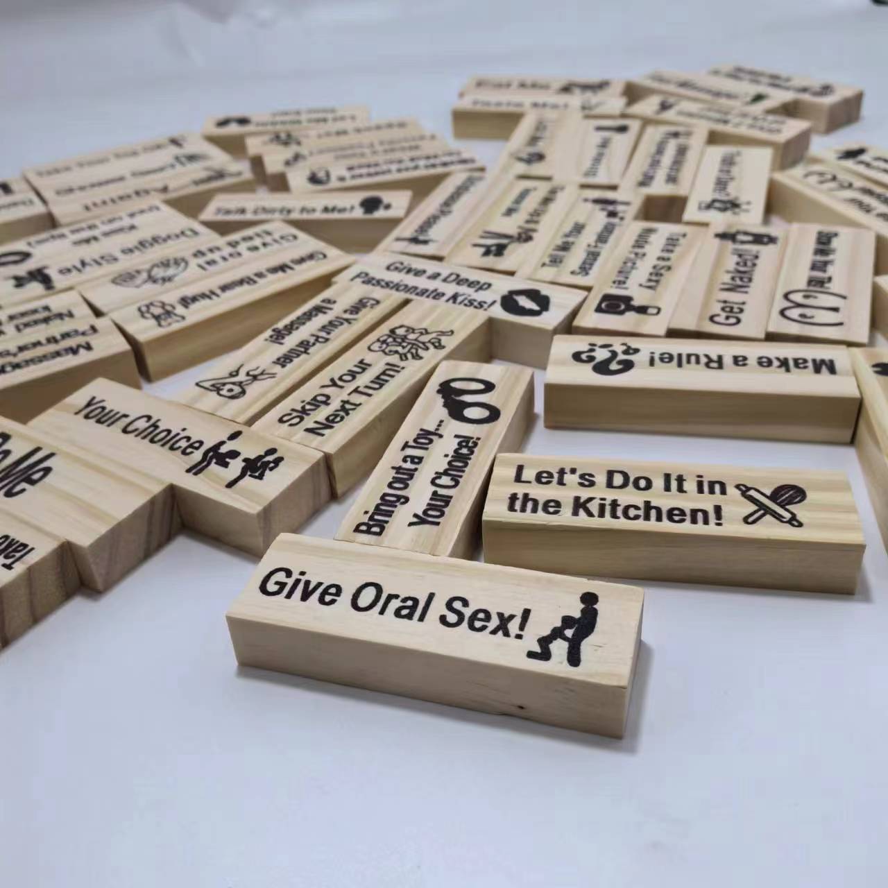 Paar Spiel Nacht Intimität Block Tower