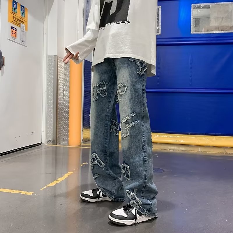 Loose Retro Casual Wide-Leg-Hose