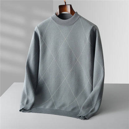 Round Neck Trend Loose Leisure Warm Long Sleeve Men's Sweater