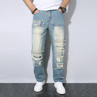Gerade Faltenresistente Lockere Casual Jeans für Herren
