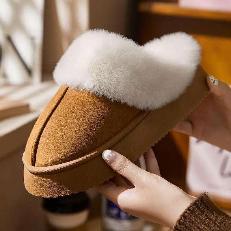 Indoor Warm Anti-slip Thick Sole Deodorant Couple Cotton Slippers