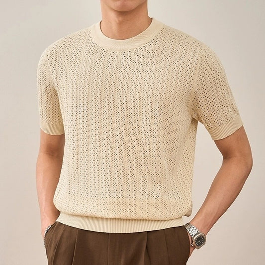 Herren Bestickter Buchstabe American Retro Loose Pullover mit halbem Reißverschluss