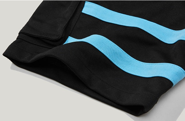 Kontrastnähte lässige Shorts