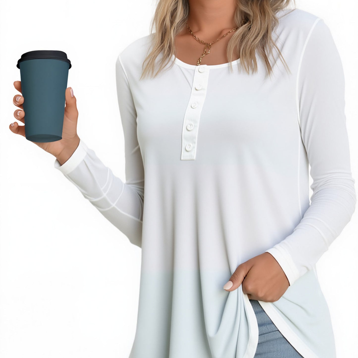 High-waisted Autumn Women's Long-sleeve Top