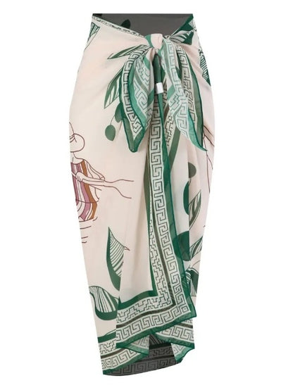 Luxuriöses 2-teiliges Bade-Set: Eleganter Bikini mit passendem Sarong-Wickelrock – Stilvoller Beach-Look