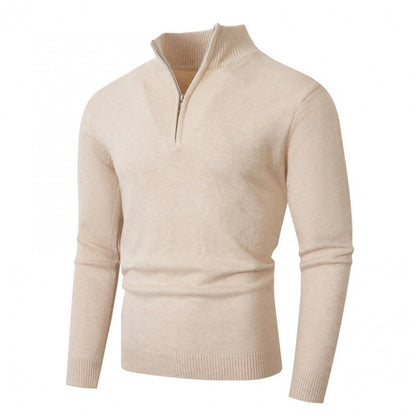 Fleece-lined Men's Plus Size Zipper Sweater