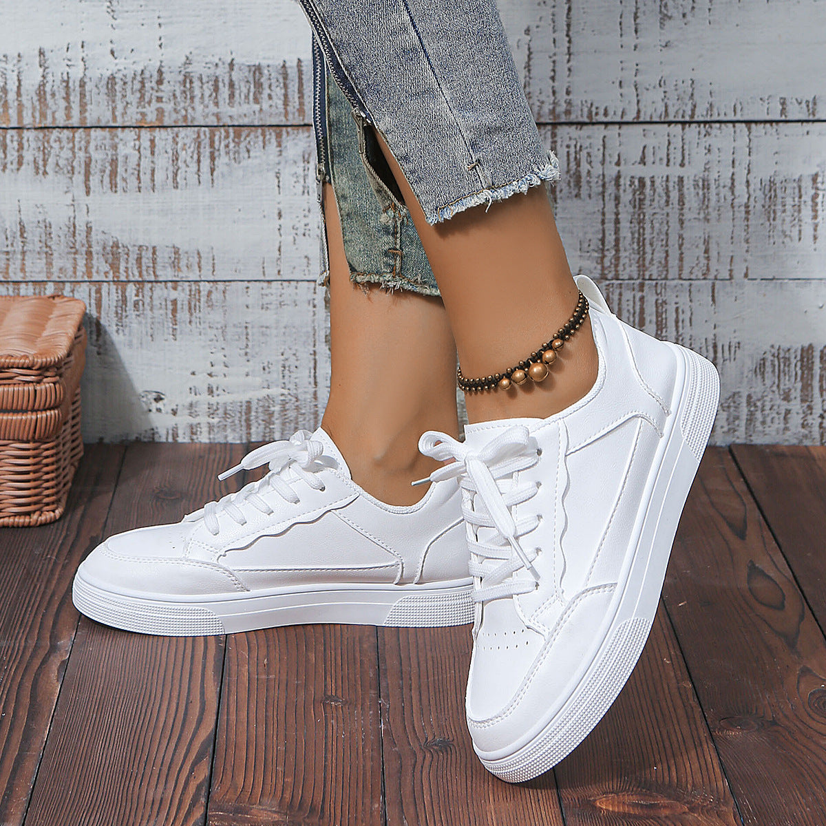 Spring New Ins Trendy Students Versatile Casual Sports White Shoes