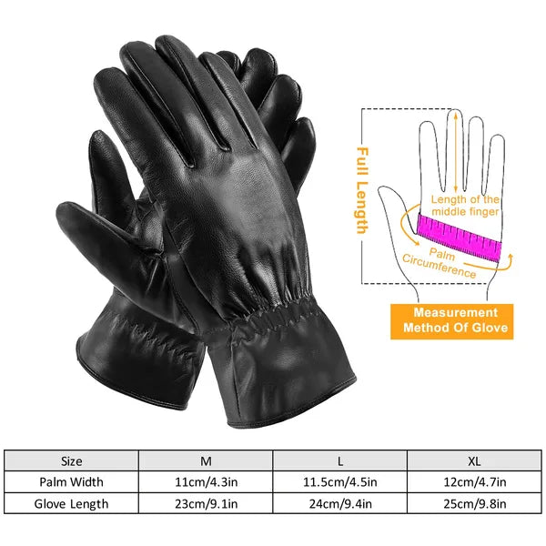 Unisex Leder Handschuhe - Outdoor Winddichte  Winterhandschuhe