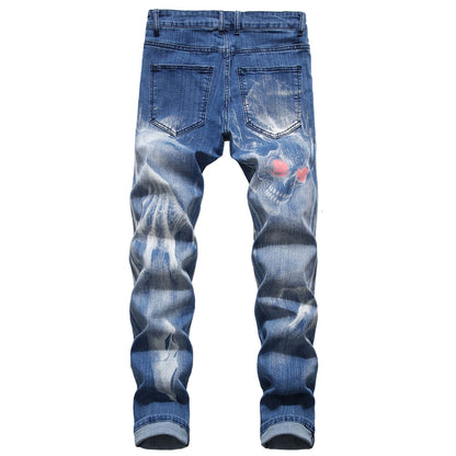 Personalisierte 3D-Muster Slim Jeans