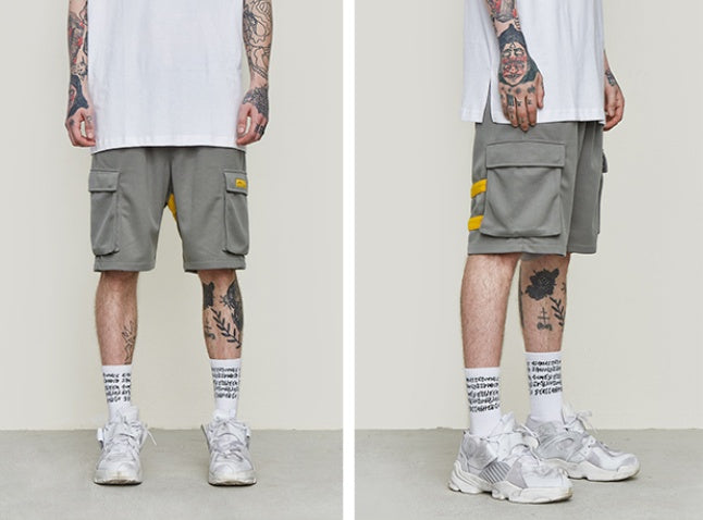 Kontrastnähte lässige Shorts