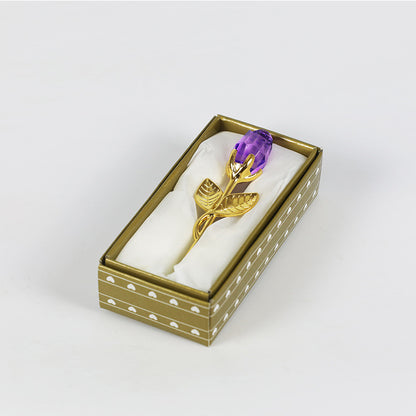 Neue Valentinstag Metall Kristall Rose Dekorationen