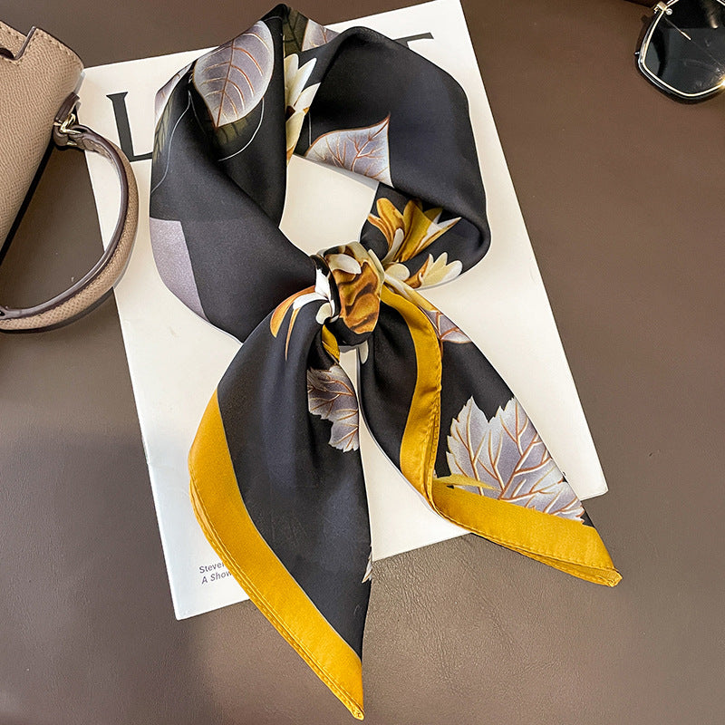 Stilvoller Seidenschal (Imitat) für Damen – Exklusives Tie-Dye Design – Quadratisches Tuch für den perfekten Office-Look