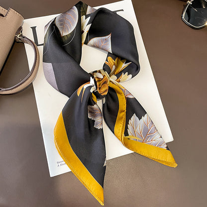 Stilvoller Seidenschal (Imitat) für Damen – Exklusives Tie-Dye Design – Quadratisches Tuch für den perfekten Office-Look