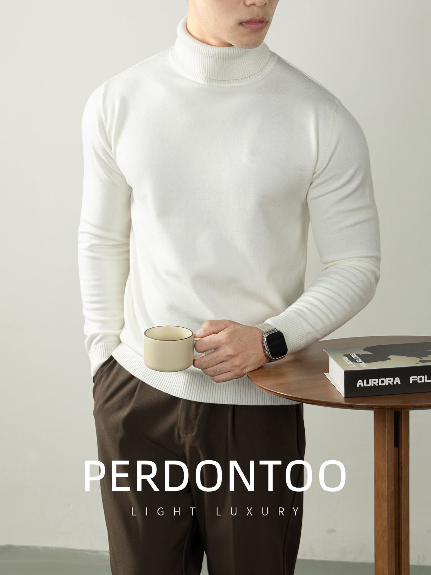 Thickened Men's Turtleneck Thermal Knitwear For Autumn And Winter