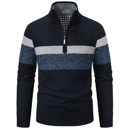 Stand-collar Warm Knitted Sweater Pullover