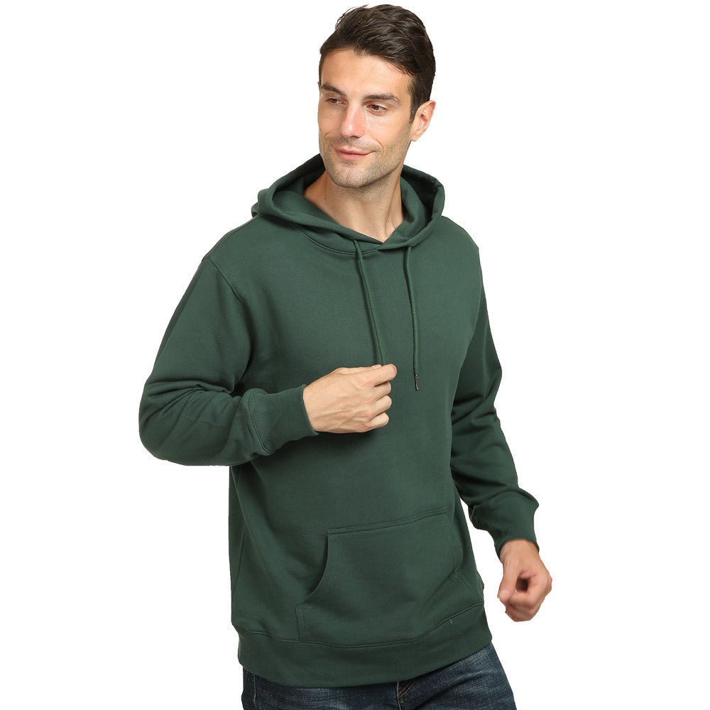 Men's Hooded Padded Terry Pullover Sweater
