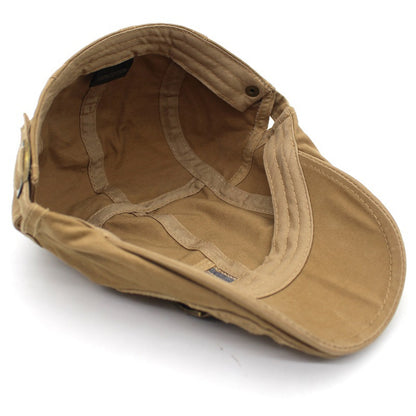 Lederband Jeans Button Männer Retro Peaked Cap