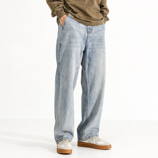 Gewaschene Straight Jeans