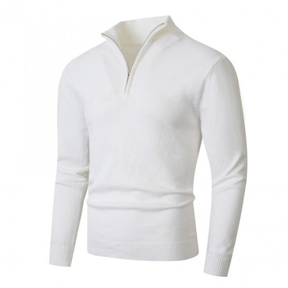 Fleece-lined Men's Plus Size Zipper Sweater