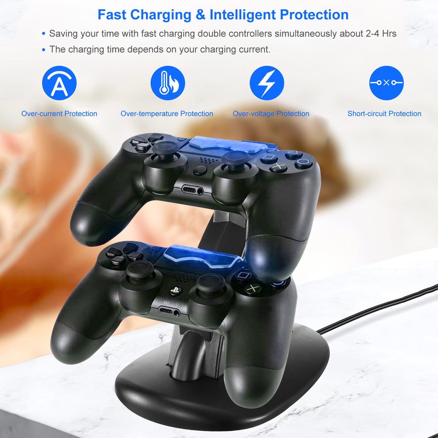 Ladestation Dual Micro USB Ladeständer Für PS4 Pro