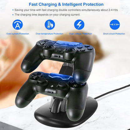 Ladestation Dual Micro USB Ladeständer Für PS4 Pro