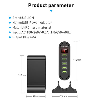 USB-Fünf-Port-Smart-Ladegerät