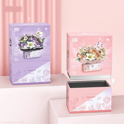 Bausteine Kleine Partikel von Hand zusammengebaut