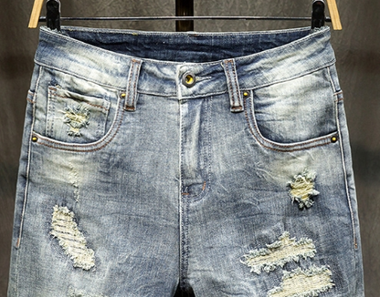 Neue zerrissene Stretch Slim Fit