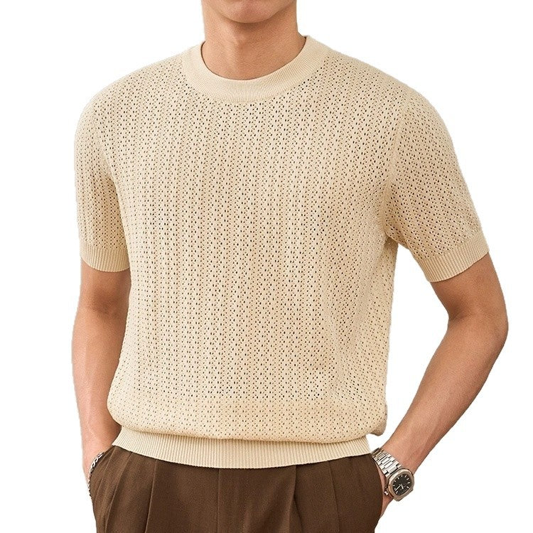 Herren Bestickter Buchstabe American Retro Loose Pullover mit halbem Reißverschluss