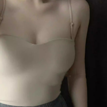 Nahtloses Eisseiden-Camisole mit integrierten Pads