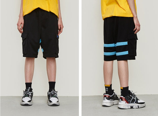 Kontrastnähte lässige Shorts